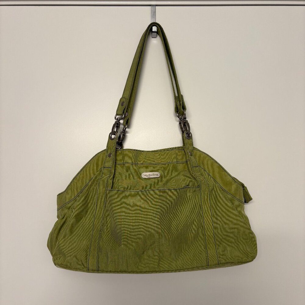 Baggallini Baby Hampton Satchel Tote Bag With Blue Interior